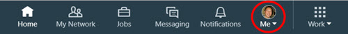 LinkedIn Top Navigation Menu