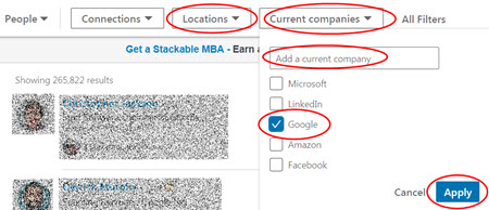 LinkedIn People Search by Current Company