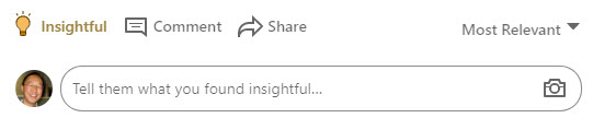 Adding comments to a LinkedIn post